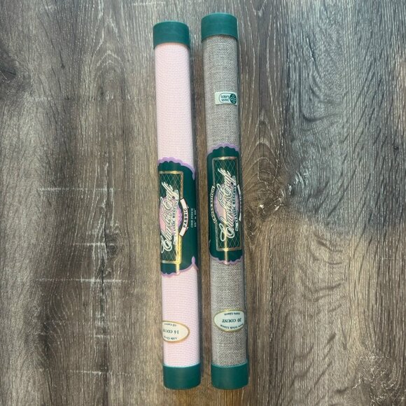 Set of 2 Charles Craft Classic Reserve 15" X 18" Aida Cloth/Pure Irish Linen - Picture 1 of 4